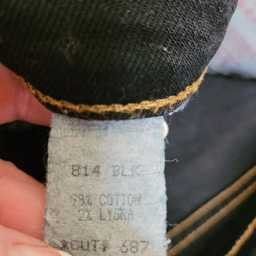 J Brand‎ Cigarette Mid Rise 814 Jeans Black Wsh Womens Size 29 Denim Straight